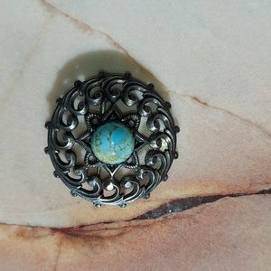 Turquoise mens/womens fashion pin